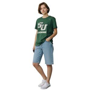 Nike Womens Dri-Fit College Lacrosse Shirt~Size Large~Green White Tee   L12 08